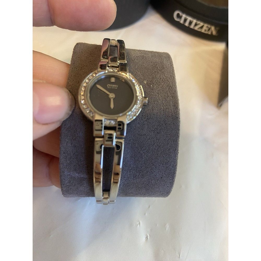 Women's Citizen Eco Drive Round Face Silhouette Bangle Watch EW9990-54E-NWT-Rare - Picture 5 of 10